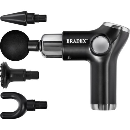 BRADEX body massager, COMPACT massage gun, 4 nozzles
