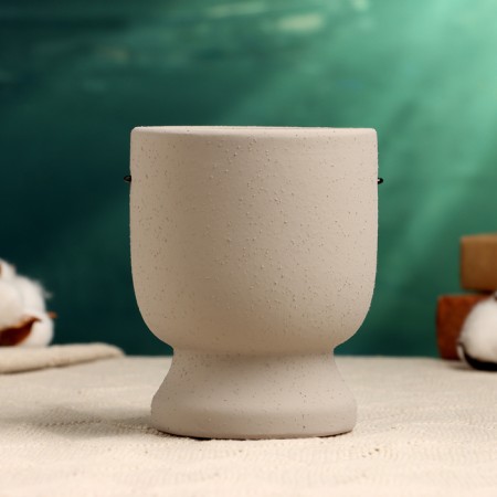 Kashpo "The pot that survived" 12x10x10cm, gray-3