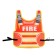 Set of firefighter "Fire tamer", with a textile vest, 8 items