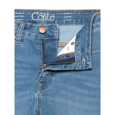 Women's jeans modeling Conte Elegant Skinny, Size S, color Washed Mid Blue-5