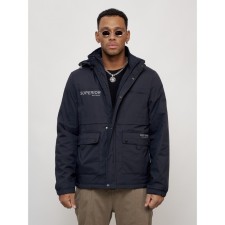 Sports male jacket, size 48, dark blue color