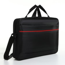 Laptop bag with a zipper, outer pocket, black color