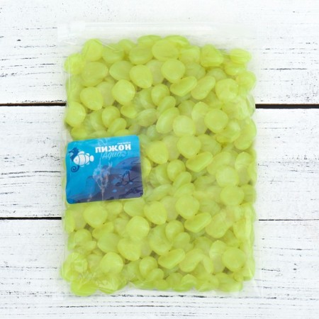 Decorative stones for the aquarium, luminous, 20 mm, 500 g, yellow-2