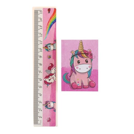 Tables of a desktop children's "unicorn" (stand+2 pencil+ruler+sharpener+eraser+notebook 8 sheets+scissors)-4