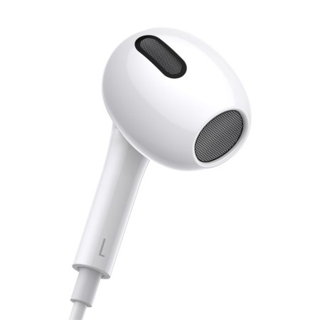 Headphones Baseus H17, inserts, wired, jack 3.5 mm, white-3