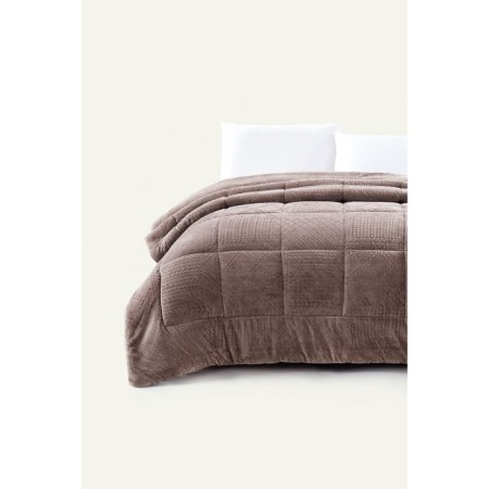 Blanket-worshiped, size 200x220 cm, cappuccino color
