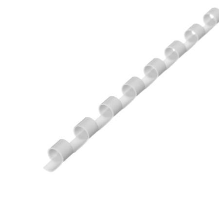 Plastic binding springs, d = 6mm, 100 pieces, sew 2-30 sheets, white, gelos-2