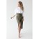 Artificial leather skirt with a belt, size 50