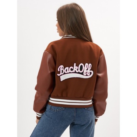 Brown Bomber leather bomber, size 48-3