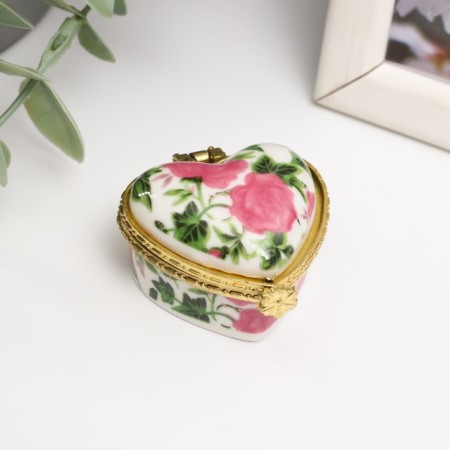 Coramics Coramics Heart "Pink Roses" 4,2x4.7x3 cm