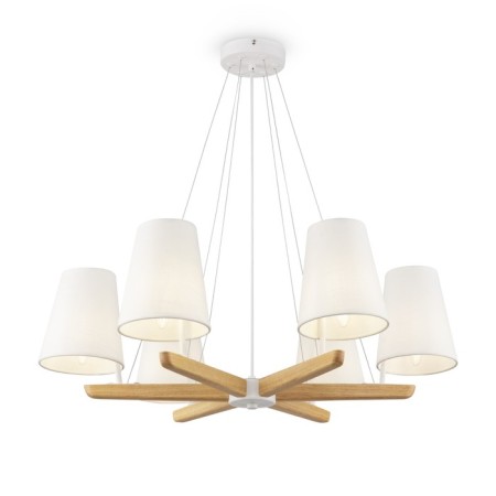 Suspended lamp Freya Fr8019PL-06W Arallano, 708x708x640 mm, E14, 6x40W, white color-4