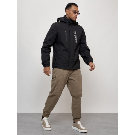 Sports male jacket, size 56, black color-2