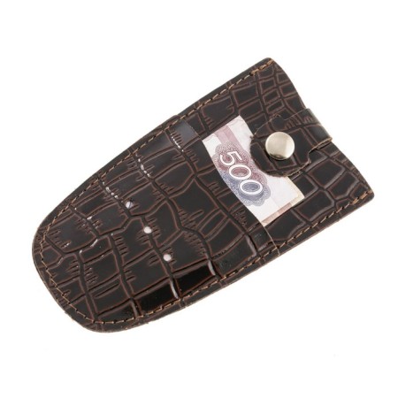 Key on the button, length 11.5 cm, brown color