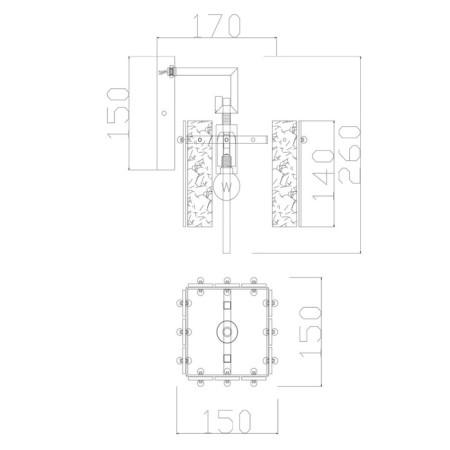Bra Freya Fr5166WL-01BS BASILICA, 20X15x25 mm, E14, 1x40W, brass color-2