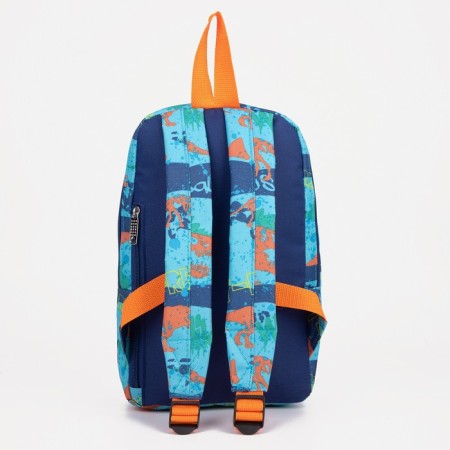 Baby backpack on lightning, 2 external pockets, blue color-2
