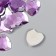 Decor for creativity Plastic "Rhinestones Heart. Lilac" set 30 pcs 2.5x2.5 cm