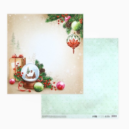 New Year's paper for scrapbooking "New Year. Winter composition "-1