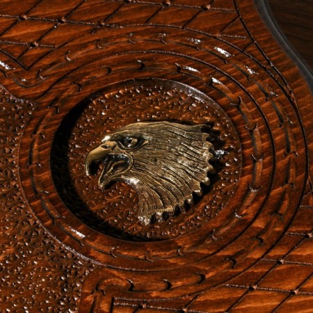 Handmade backgammon "eagle", deep cutting, with a pen, 60x30 cm, with a chess field, Armenia-7