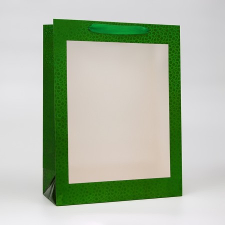 Packet Holography with a window, "Green", l 40 x 30 x 13 cm set 1pc 10449241