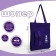 A bag-there is a zipper, from textiles, lilac color