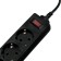 Luazon Lighting network filter, 4 sockets, 5 m, 2200 W, 3 x 0.75 mm2, 10 A, 220 V, black