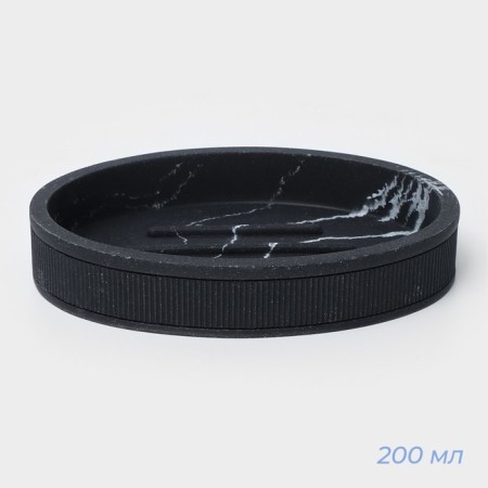 Savanna bathroom accessories set, 3 subjects: dispenser, glass, soap dish, black color black-7