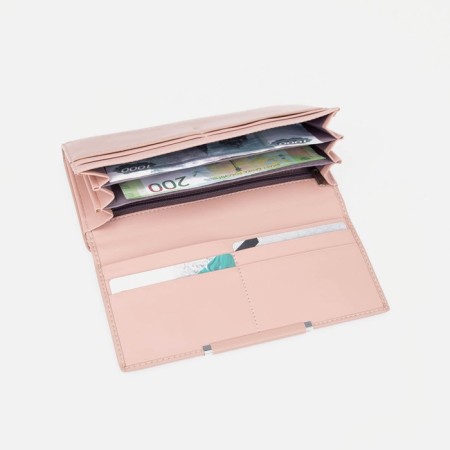 Women's wallet on magnets, pink color-3