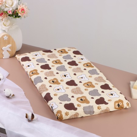 Luel with a mattress, 70 x 42 x 24 cm, beige, cotton-1