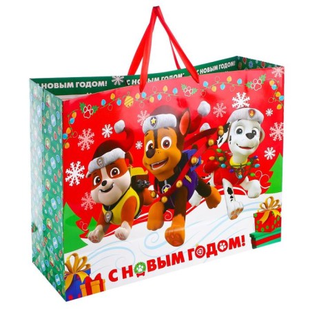 New Year. Gift package, 61x46x20 cm, packaging, puppy patrol-2