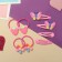 Hair set "vanilla" (4 elastic bands, 4 invisibility) butterflies, pink