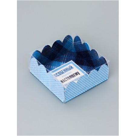 Cooking box, confectionery packaging, "real man", 7 x 7 x 3 cm