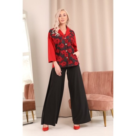 Female jacket, size 46, red color-9