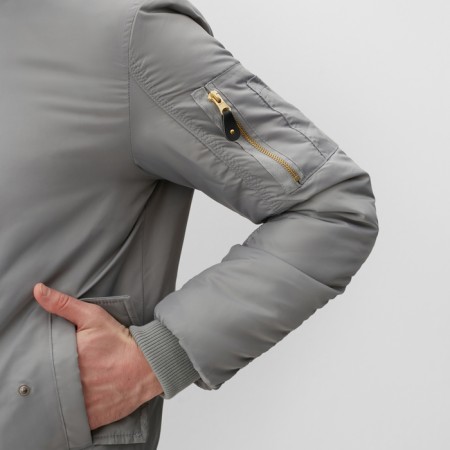 Male bomber at the MIST zipper, size 50, gray-4