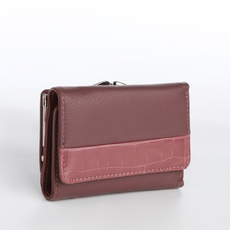 Women's wallet on a magnet, powder color