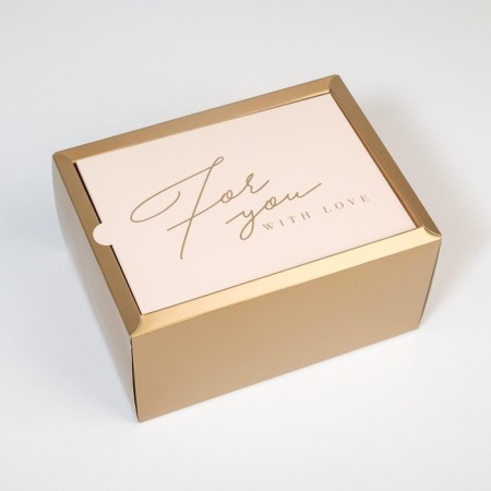 Gift folding box, packaging, "with love", 20 x 15 x 10 cm