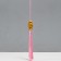 Textile suspension, plastic "Chinese lion" pink 2x4x14 cm
