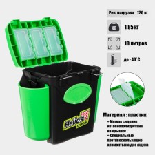 Winter Helios Fishbox 10 L box, single -section, green color
