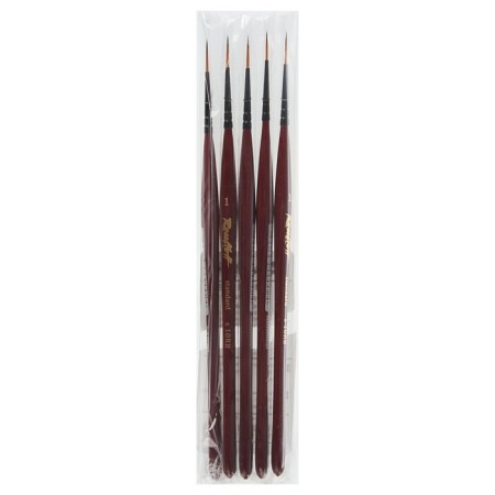 Brush Liner Sybloff S10RB RUBLOF №1, short hair, short handle covered with varnish, red-1