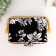 Casket for needlework "White flowers on black" 9.5x19.5x13 cm