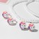 Set of children's 4 items: clips, beads, bracelet, ring "Unicorn", color