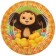 Paper plate "Happy Birthday!", 18 cm, Cheburashka