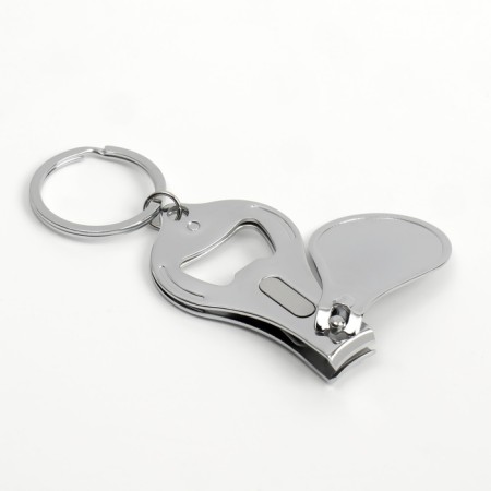 Kusachki - Miceps are manicure, on a keychain, with a file, with an opener, 6.5 cm, silver color-2