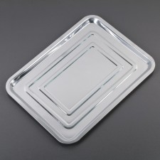 Stainless steel baking sheet 39.5 × 29.5 cm, chrome color