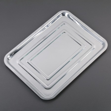 Stainless steel baking sheet 39.5 × 29.5 cm, chrome color
