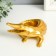 Polystone candlestick for 1 candle "Golden Crocodile" 7x10.5x9 cm