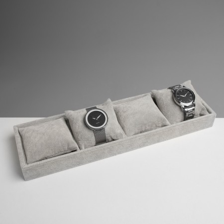 Watch stand, bracelets, phlock, 4 places, 35 × 10 × 3 cm, color gray color-3