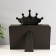 Photo frame plastic in 2 photos 10x15 cm "Crown" dark silver 30x28 cm