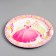 Disposable plate "princess" laminated, cardboard, 23 cm