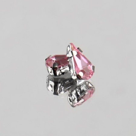 Rhinestones are sewing “drop”, rimmer, 6 × 10 mm, 50 pcs, pink color-3