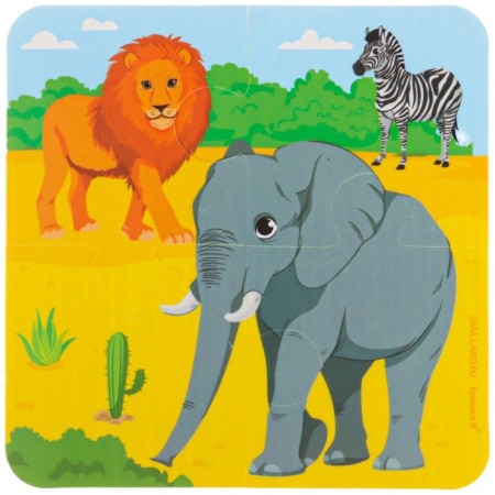 Soft puzzle for kids "Animals of the World", 16 details, crumb I-4